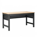 Tavolo da lavoro 120 x 60 x 90 cm in legno e metallo nero stile industriale