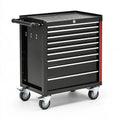 Cassettiera portautensili 68 x 46 x 96 cm in acciaio nero e rosso con ruote e serratura